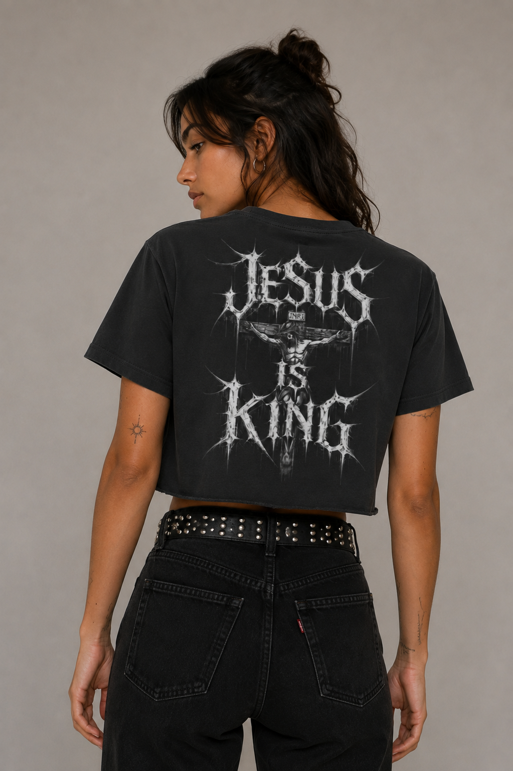 Jesus Is King Crop Top