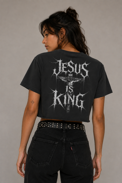 Jesus Is King Crop Top