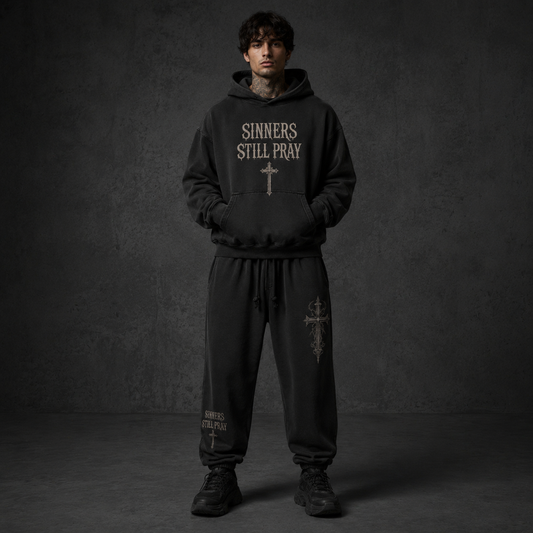 Sinners Still Pray Oversized Hoodie